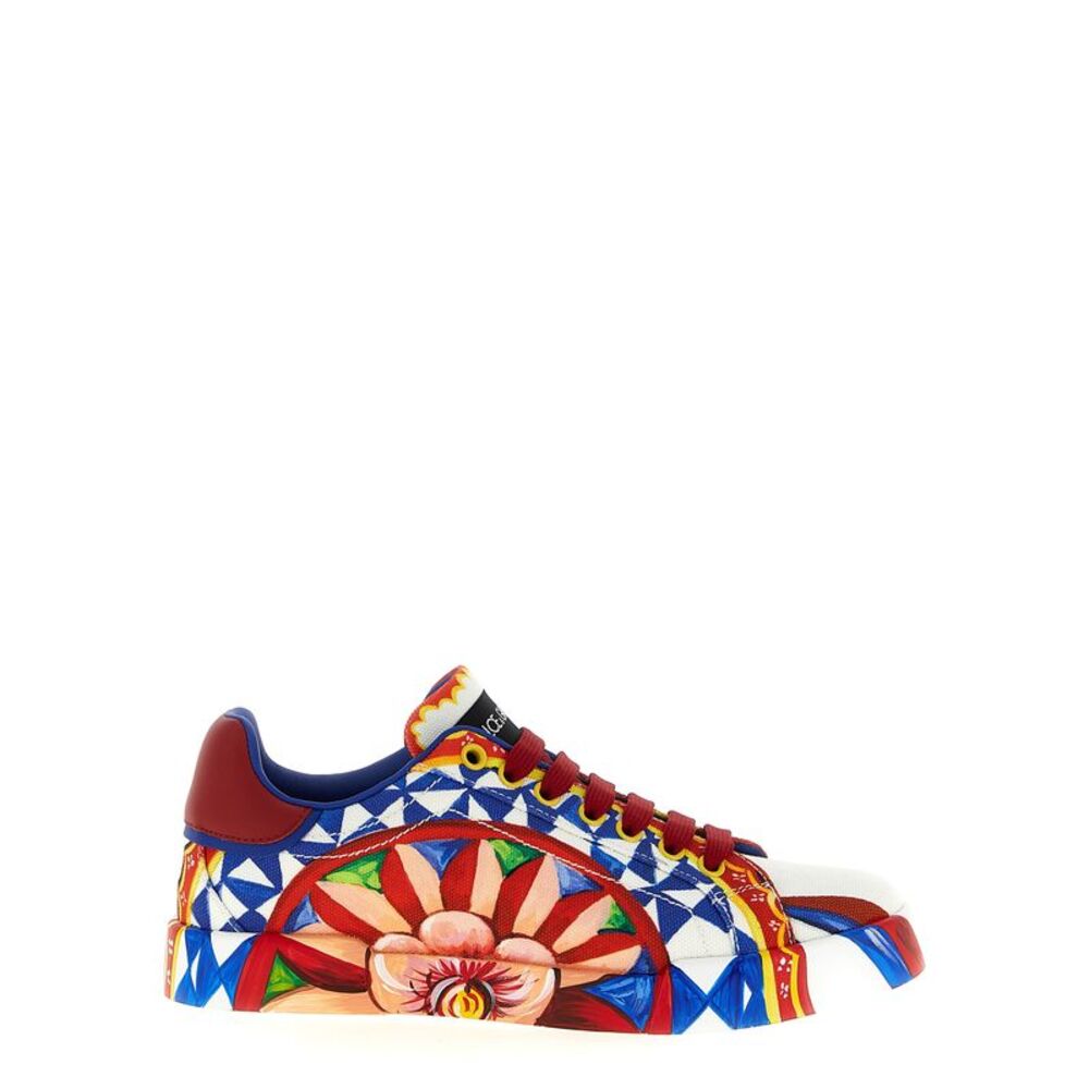 Dolce & Gabbana Multicolor Cotton Low Top Women's Sneakers
